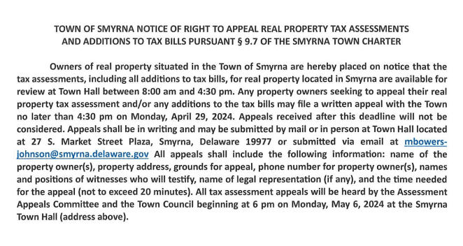 Notice of Right to Appeal